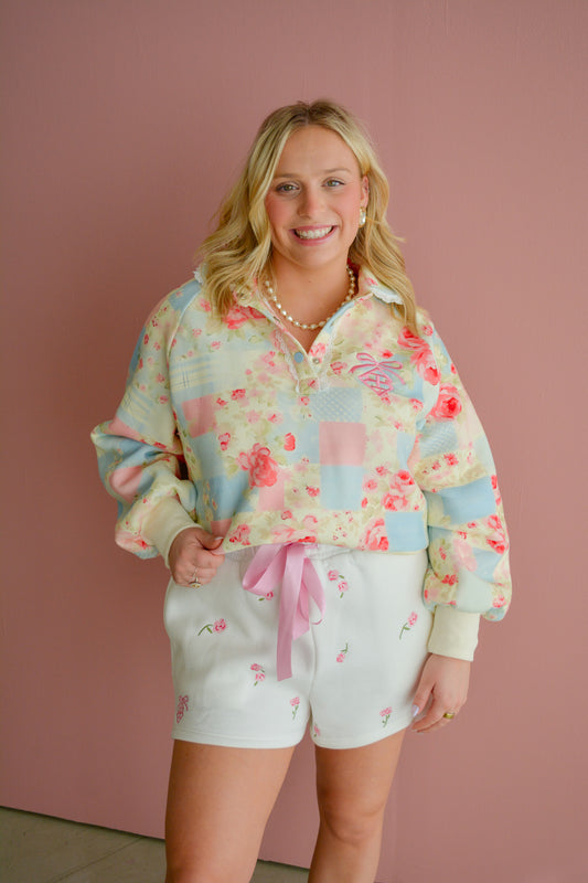 Brianna Cannon - Patchwork Floral Sweatshirt - Torque Fashion