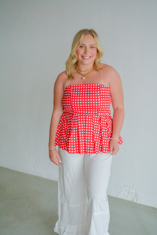 Americana Darling Strapless Top