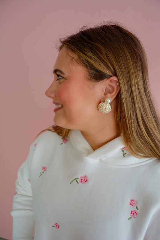 Brianna Cannon - Bouquet Button Stud in Ivory - Torque Fashion