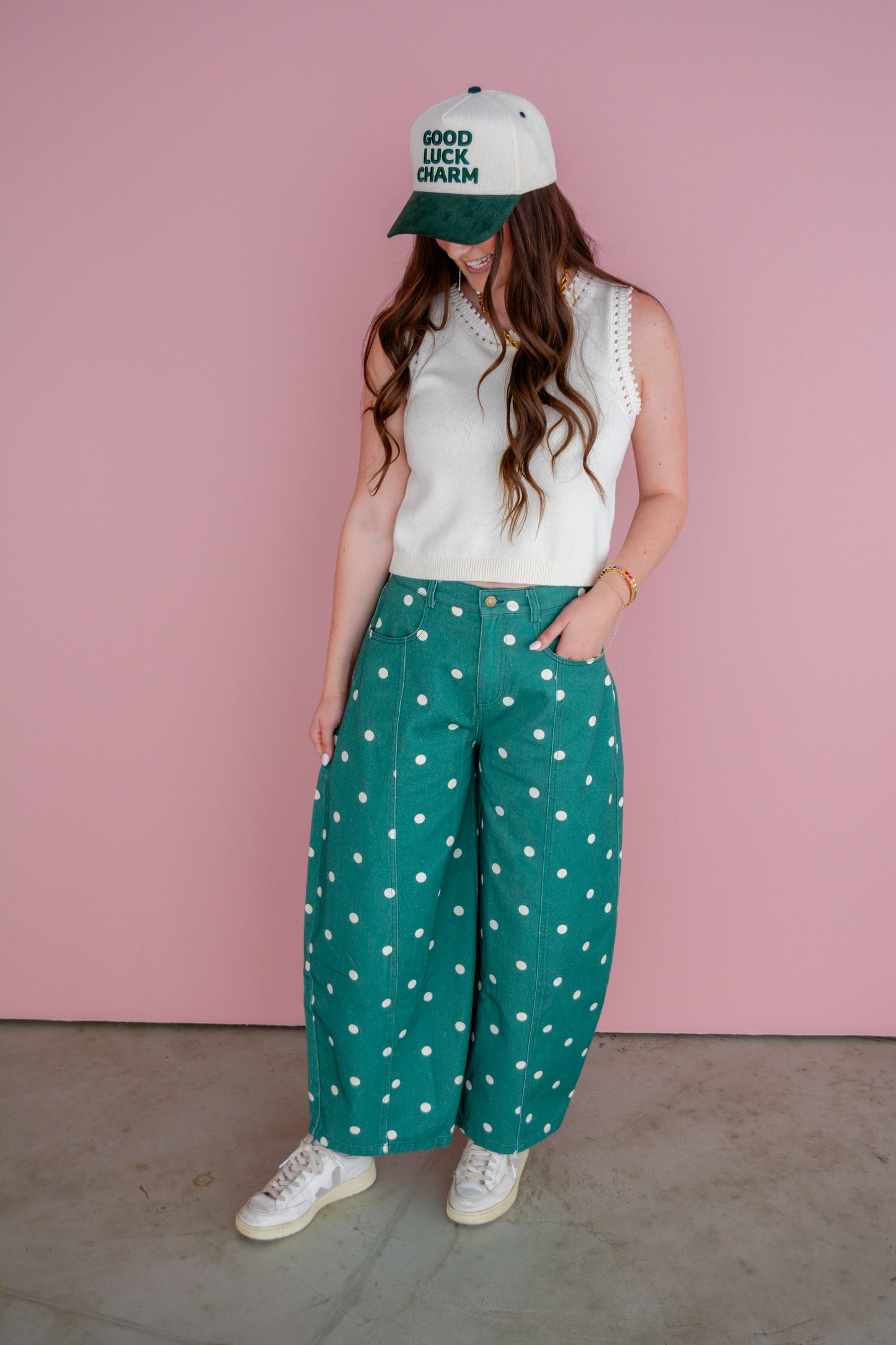 Lucky Dot Barrel Jeans