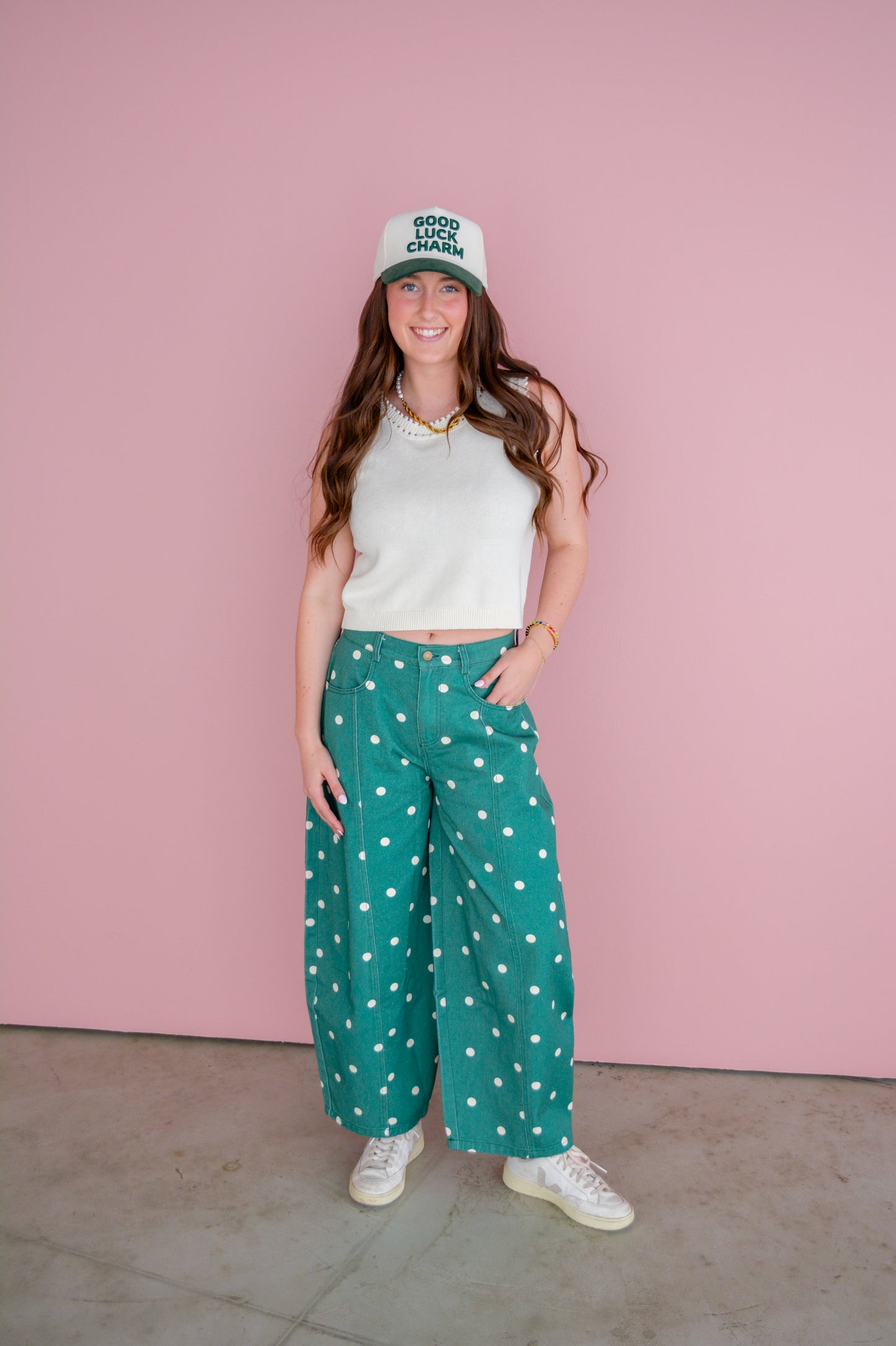 Lucky Dot Barrel Jeans