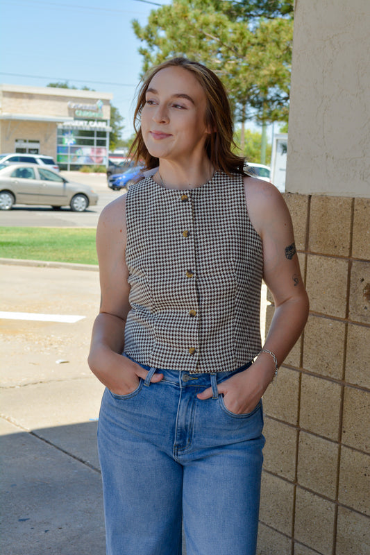 Heritage Houndstooth Vest Top