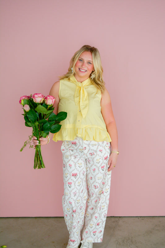 Petal Garden Barrel Jeans