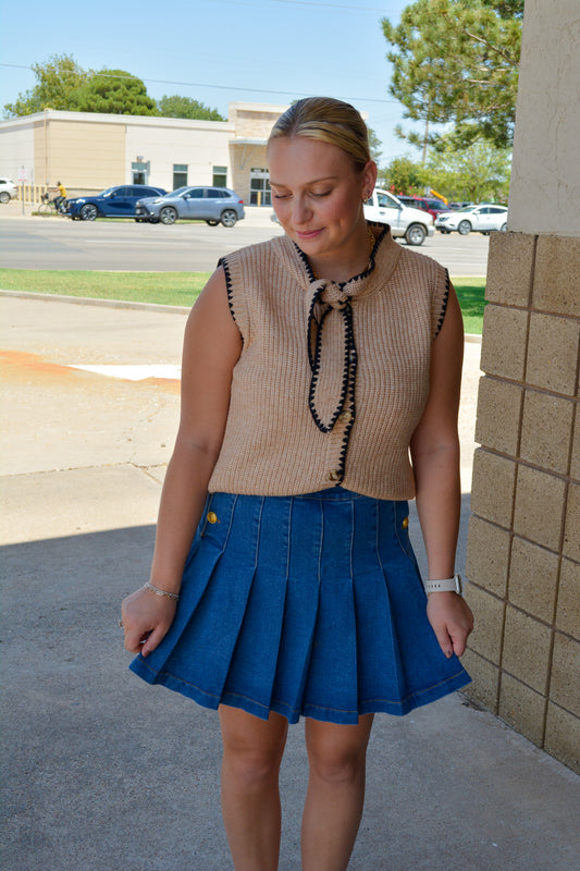 Knots & Needles Top - TAUPE