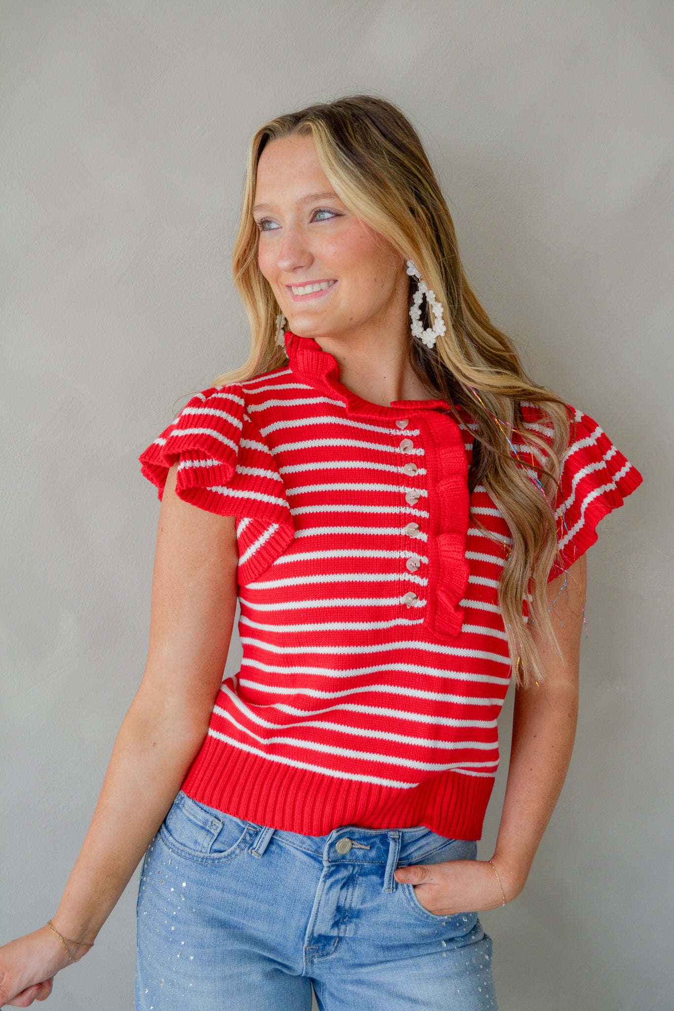 Entro Blissful Mornings Top shown in soft fabric with a relaxed fit, featuring a round neckline and short sleeves.