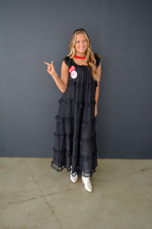 Moonlit Grace Midi Dress