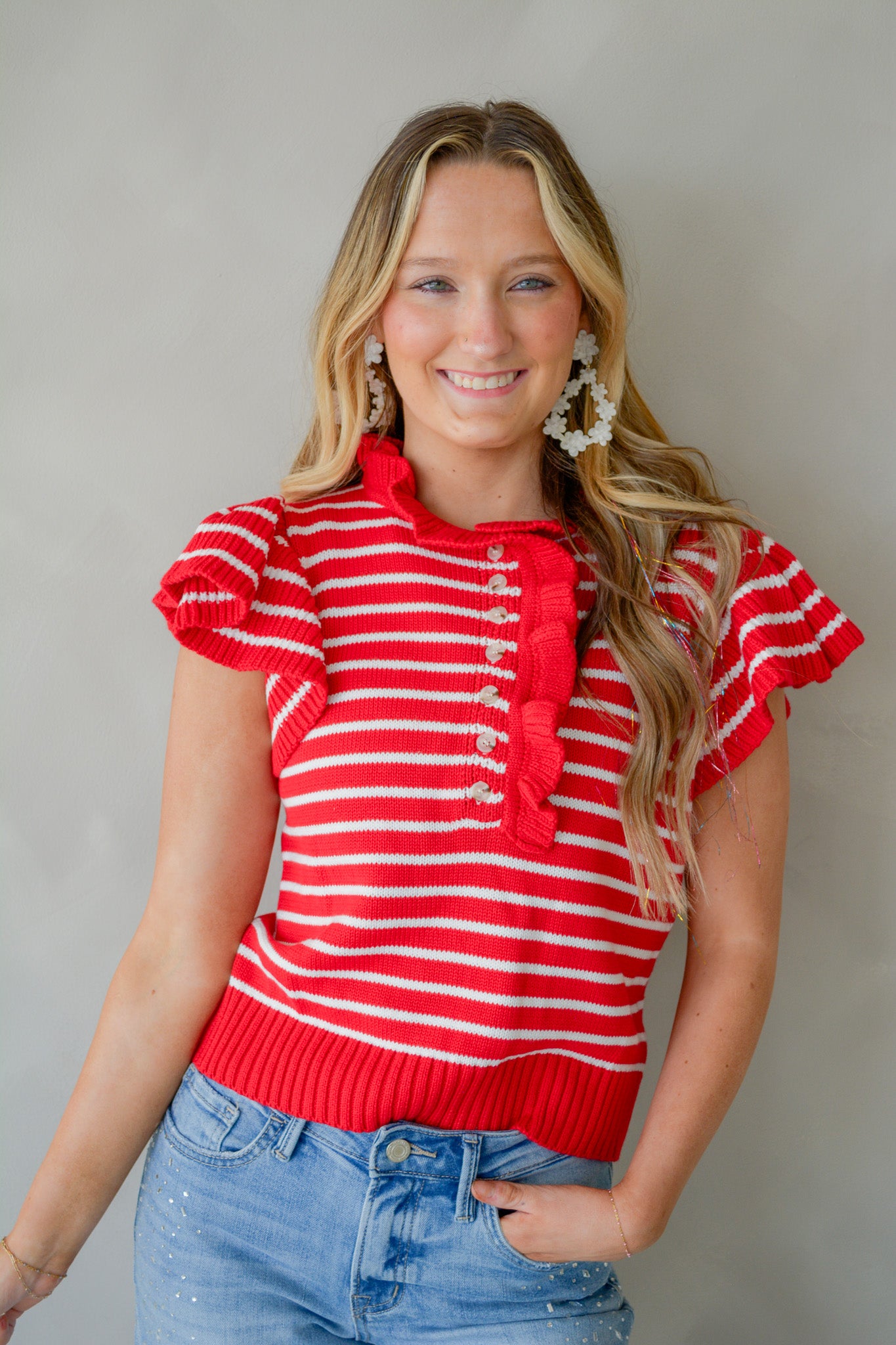 Entro Blissful Mornings top in soft fabric, featuring a relaxed fit with floral pattern and short sleeves, perfect for casual wear.