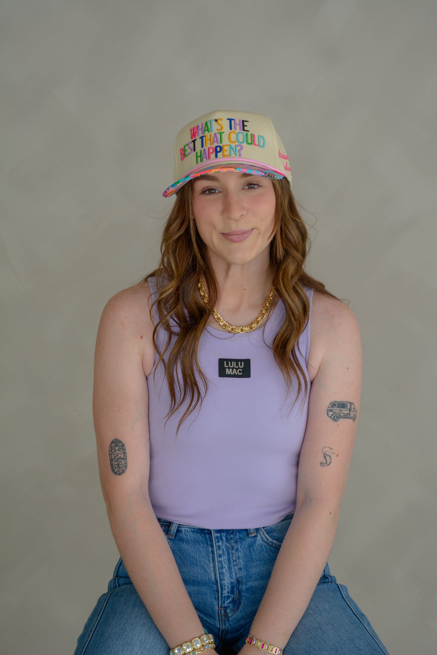 Lavender Lulu Mac tank top with scoop neckline, sleeveless design, and relaxed fit, perfect for casual summer wear.