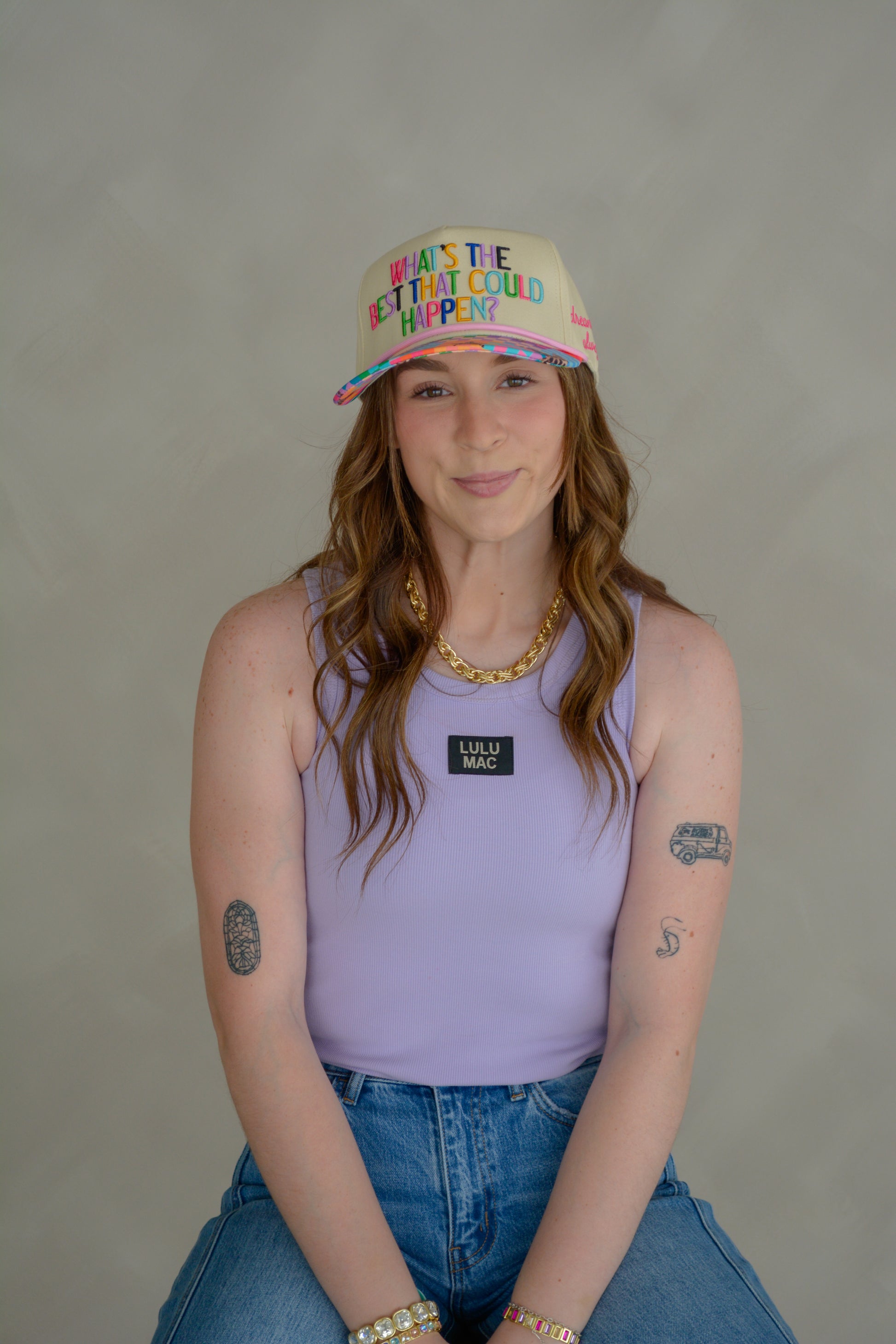Lavender Lulu Mac tank top with scoop neckline, sleeveless design, and relaxed fit, perfect for casual summer wear.