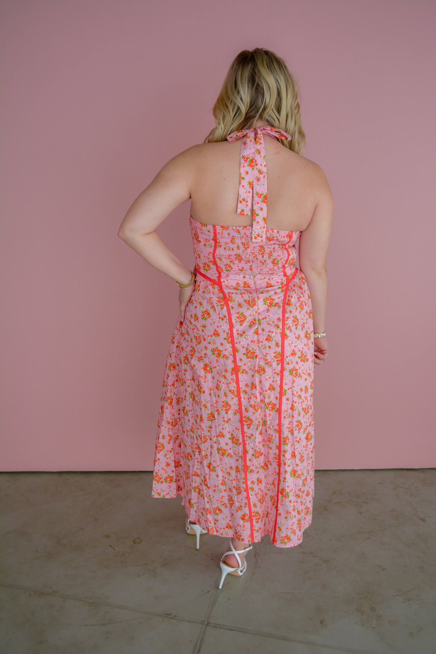 Farmers Market Tie Neck Dress