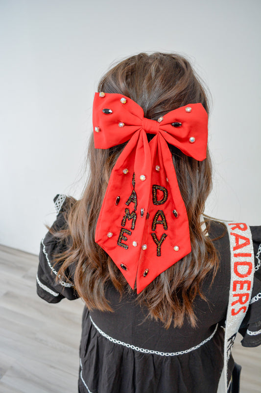 Game Day Beaded Bow