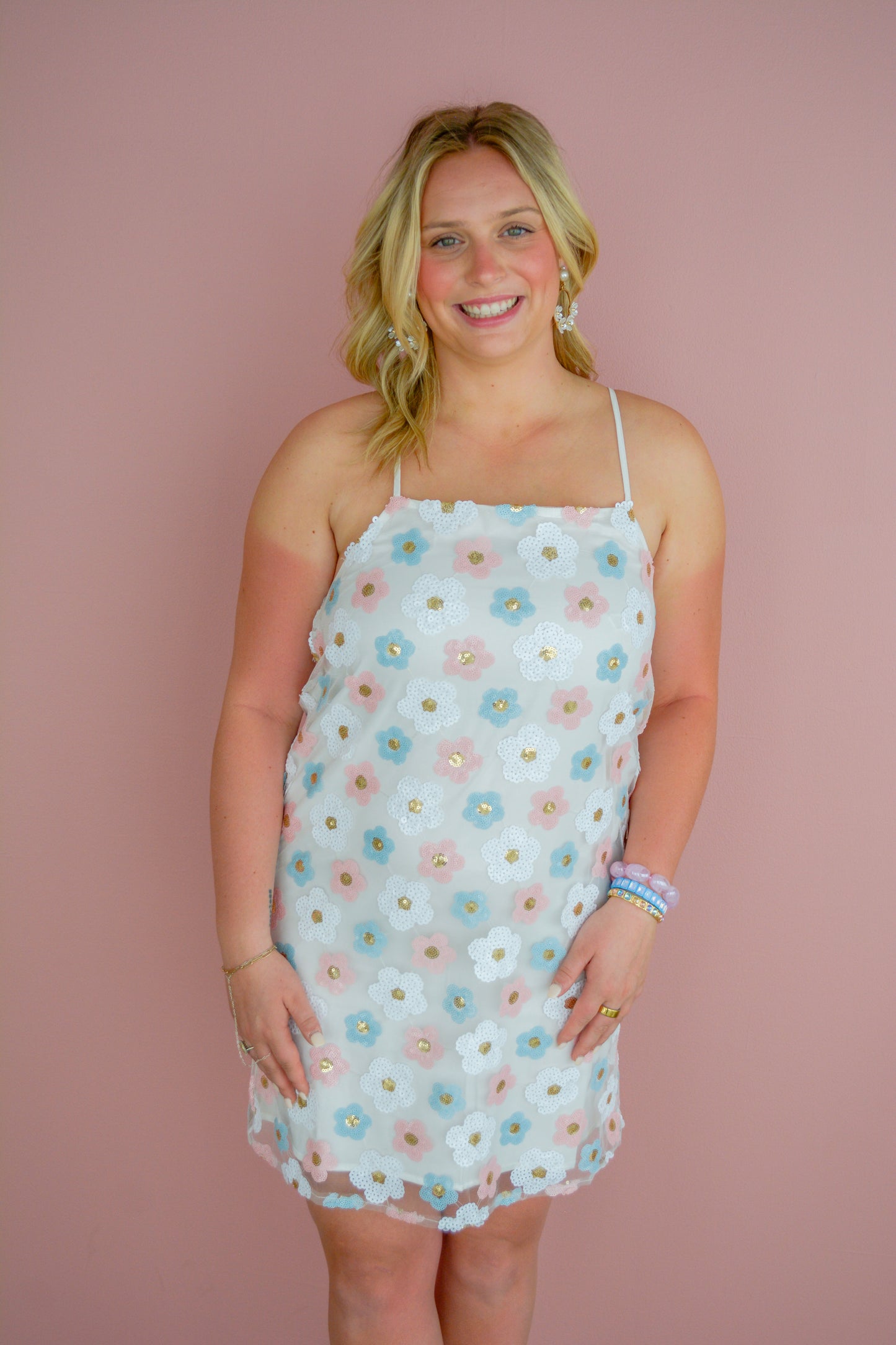 Confetti Bloom Sequin Dress