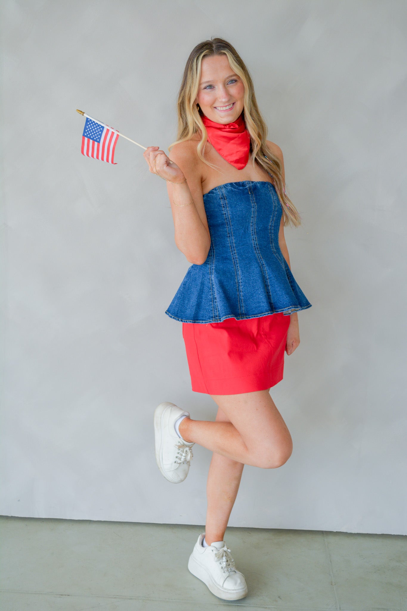 Denim Darling Strapless Top