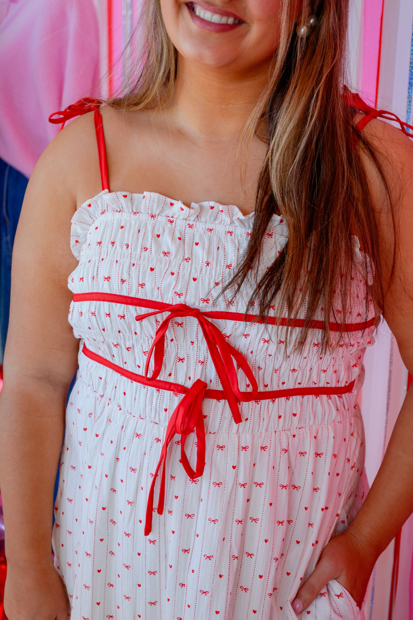 Heart Eyes Bow Dress - Torque Fashion