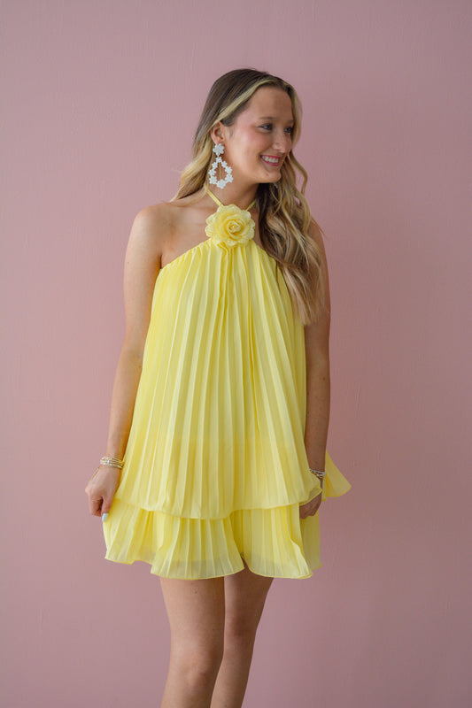 Sunflower Bloom Tie Dress