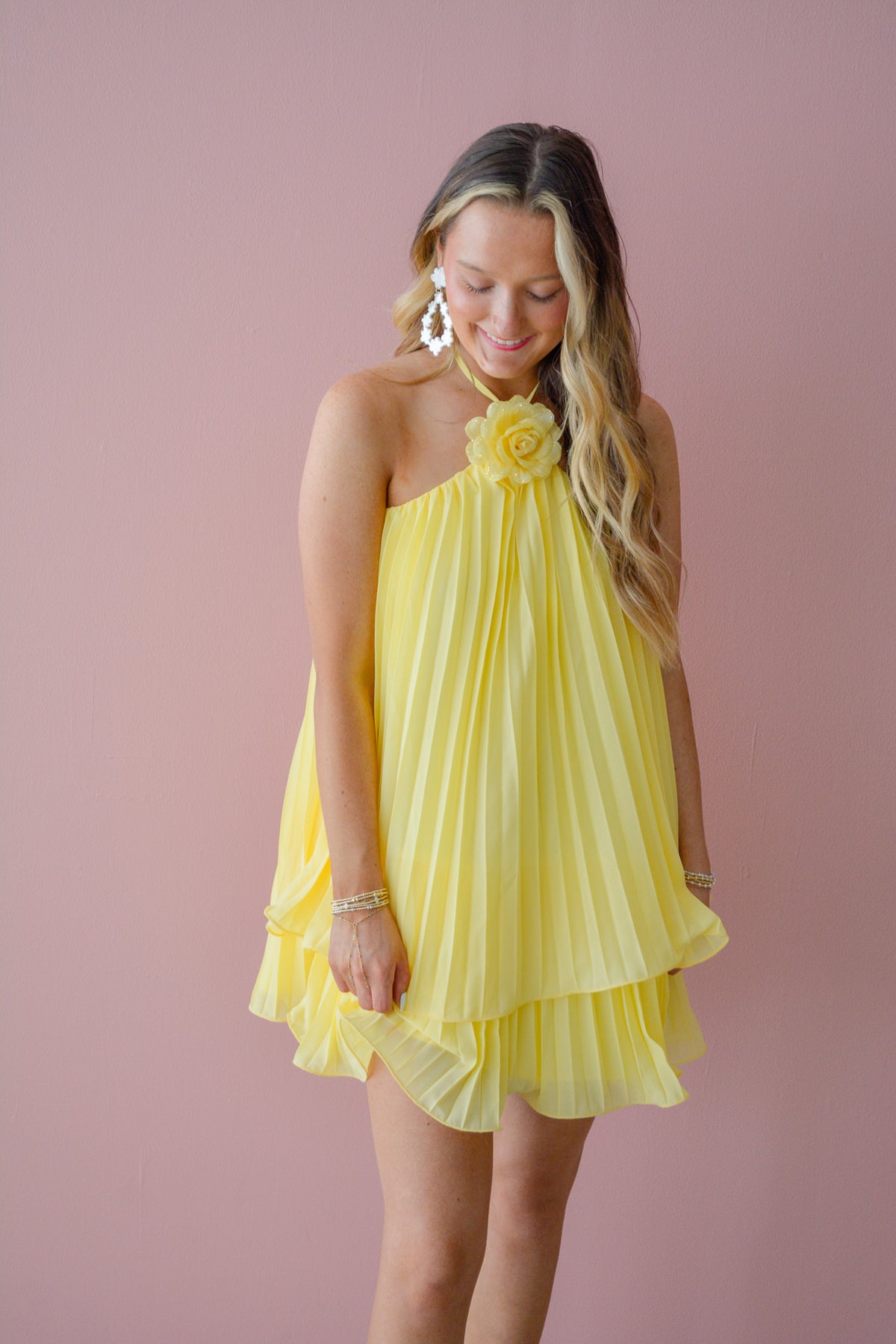 Sunflower Bloom Tie Dress