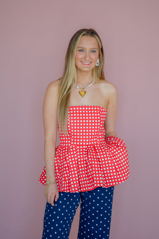Americana Darling Strapless Top