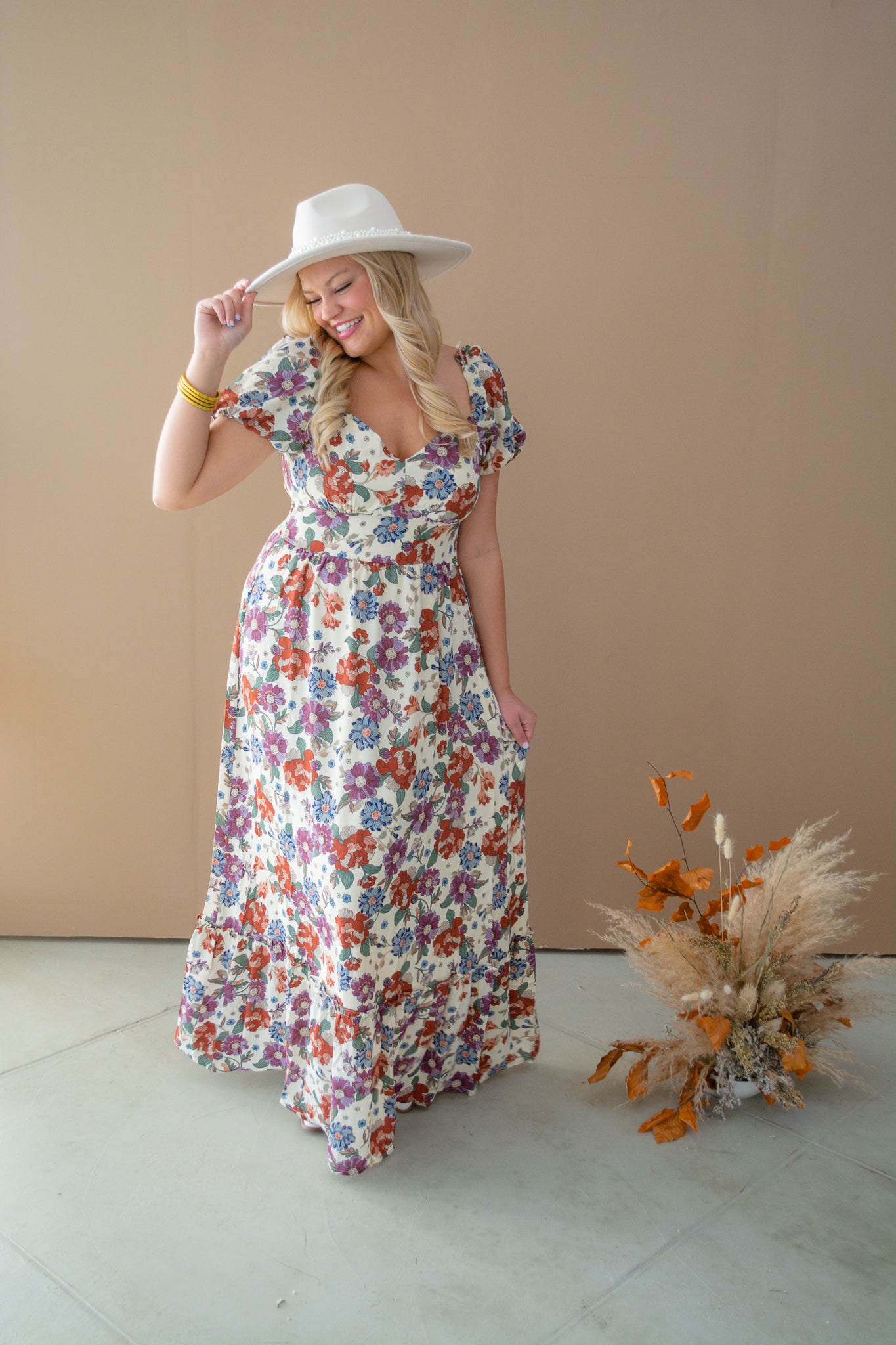 Fall Florals Maxi Dress