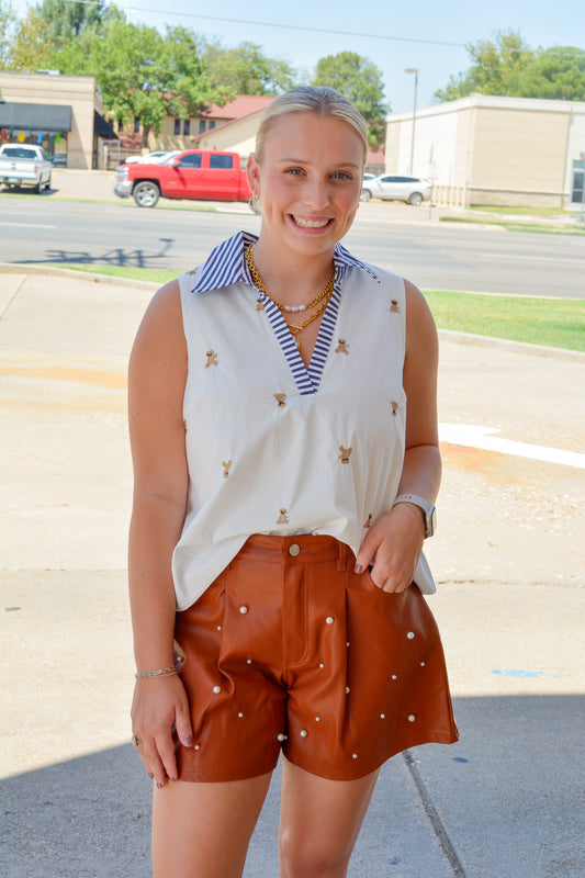 Sassy Chic Shorts - CAMEL