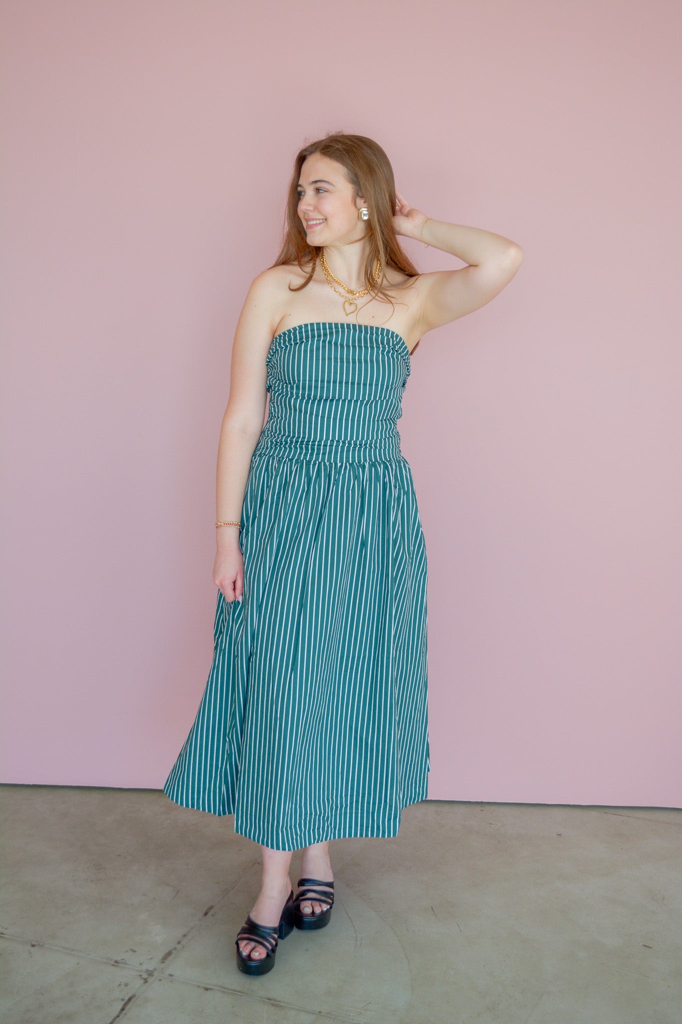 Green Meadow Midi Dress