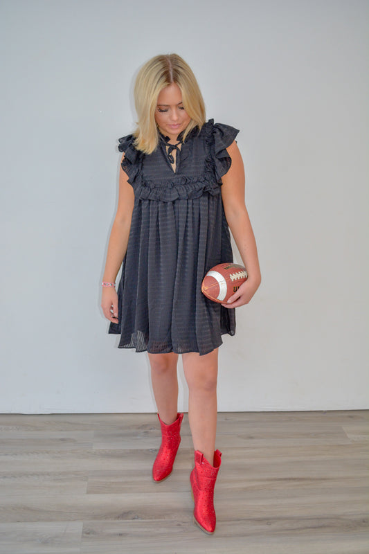 Sideline Socializing Dress - BLACK