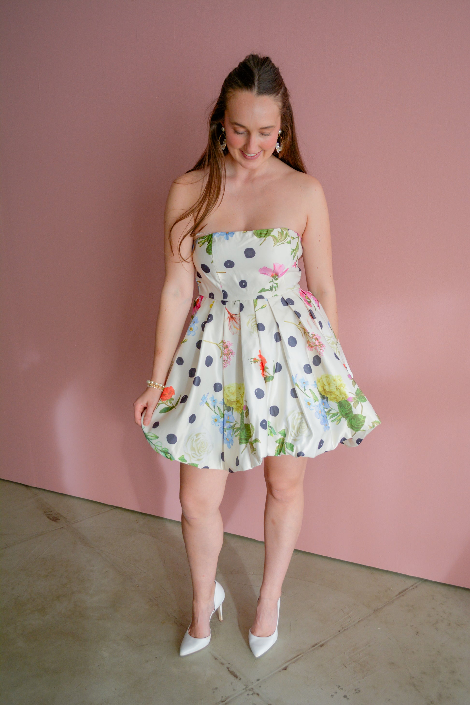 INA Forever Yours Mini Dress in soft fabric, featuring a fitted silhouette and stylish neckline, shown on a model.