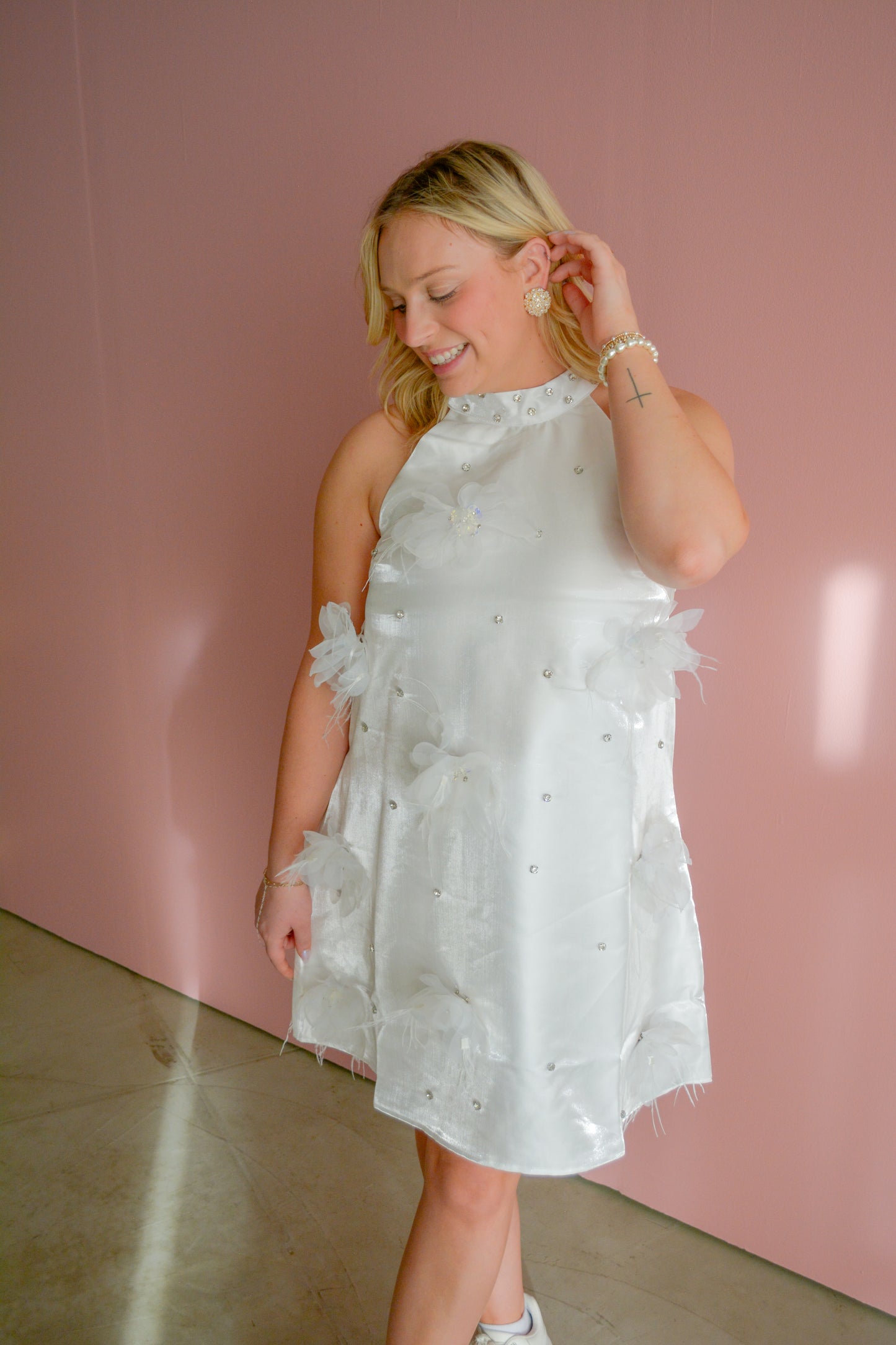 fashion flowing dress Luxe Flowy Mini Dress – Elegant & Flattering main image 0