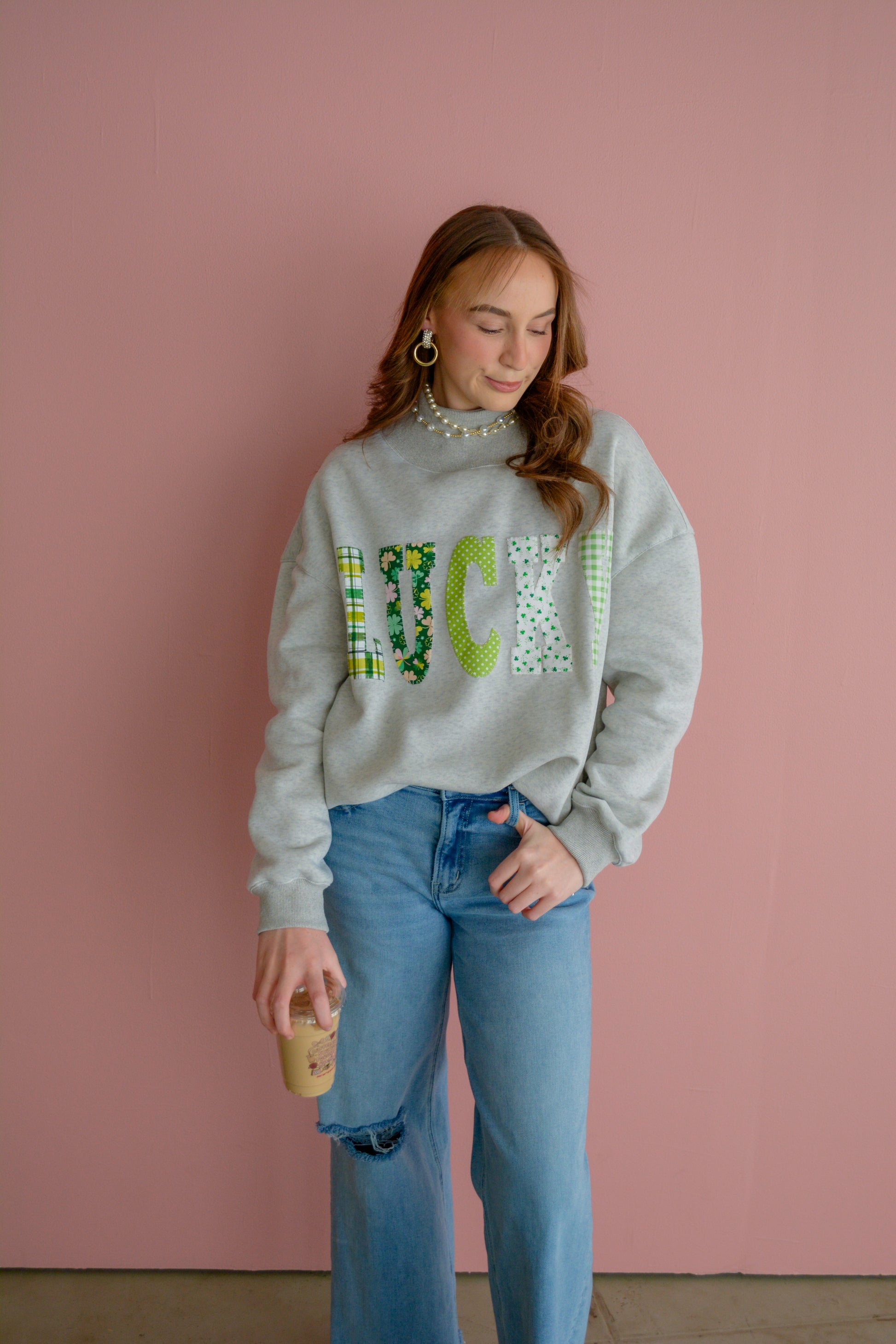 H.flynn quilted luck pullover in neutral tones, featuring a cozy, quilted design and relaxed fit for casual wear.