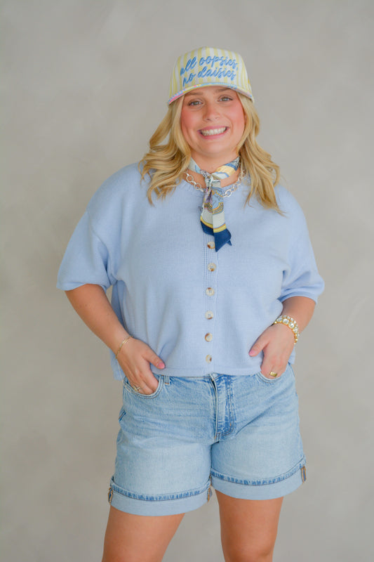 Wishlist Apparel Coastal Climate Top displayed on a model, featuring a lightweight, casual design with a relaxed fit.