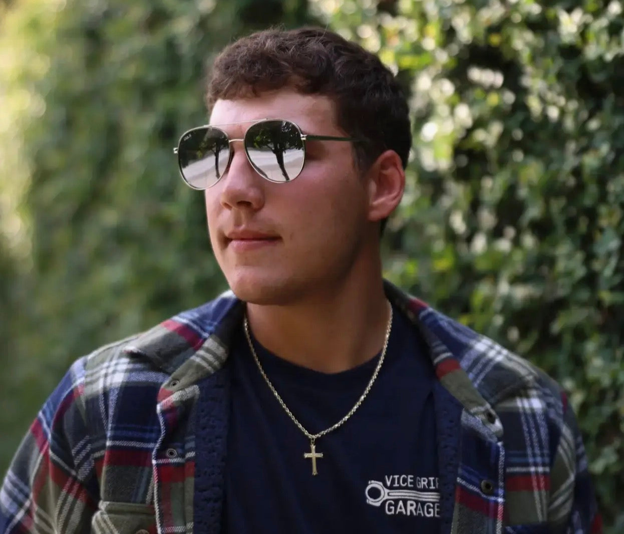 Silver Dax Eyewear Ace sunglasses with sleek full-rim frame and tinted lenses, stylish and modern accessory for eyewear enthusiasts.