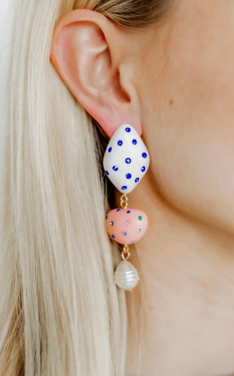 Linny CO Bijou statement earrings featuring bold, intricate designs with sparkling embellishments for a stylish look.