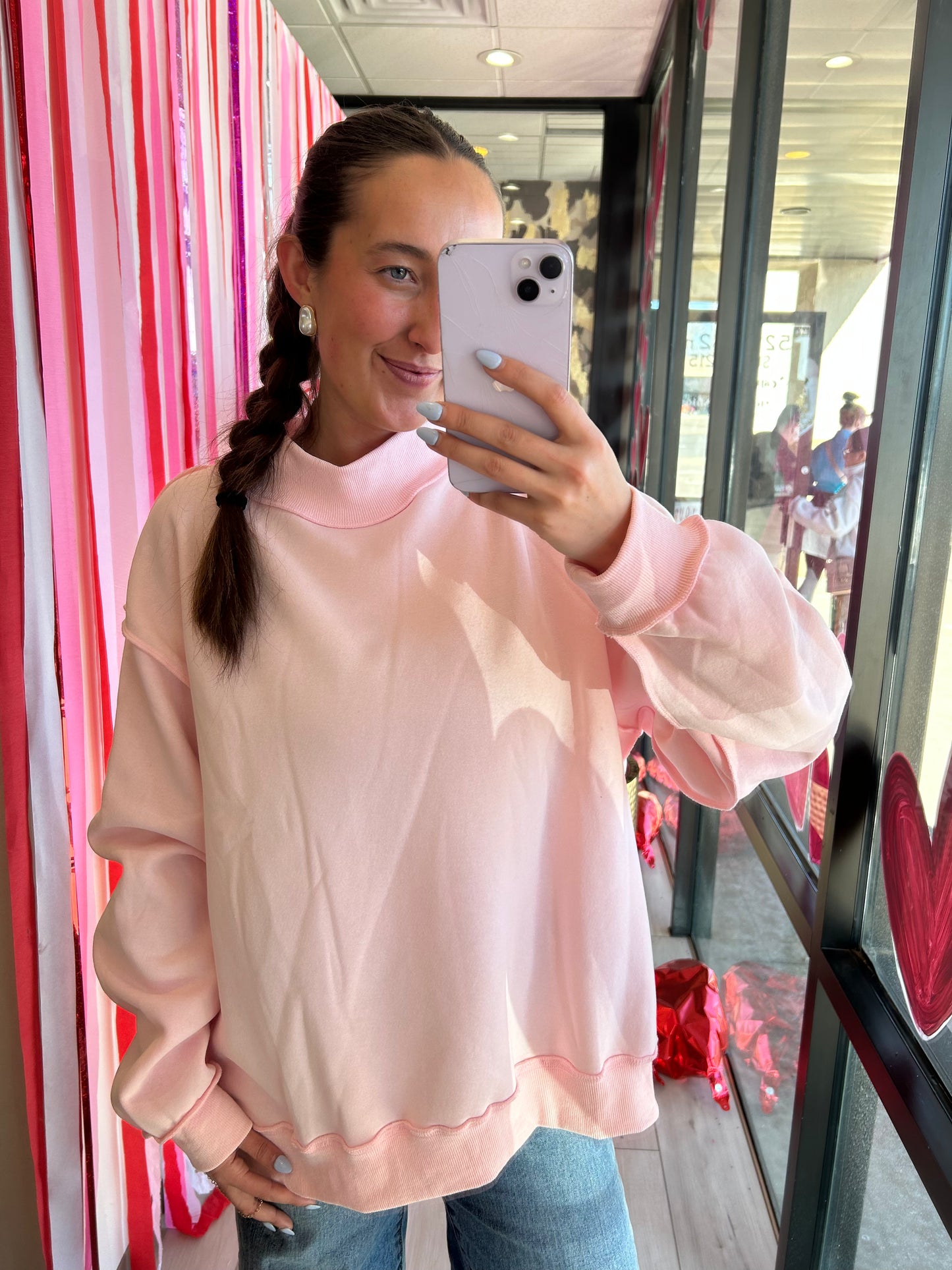 Park Walks Sweatshirt - BALLET PINK - Torque Fashion
