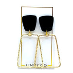 Kaelyn Earrings in Black and Gold