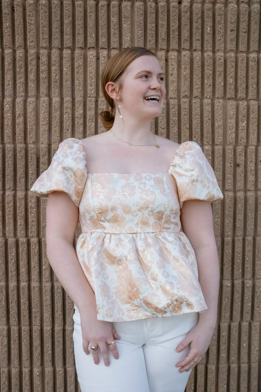 Tangerine Blossoms Top