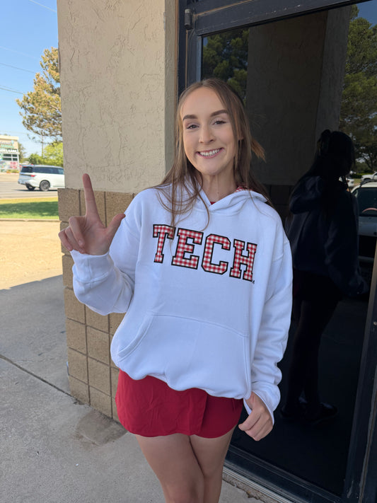 Red Raider Gingham Hoodie