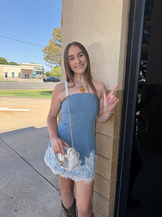 Denim & Lace Dreams Dress