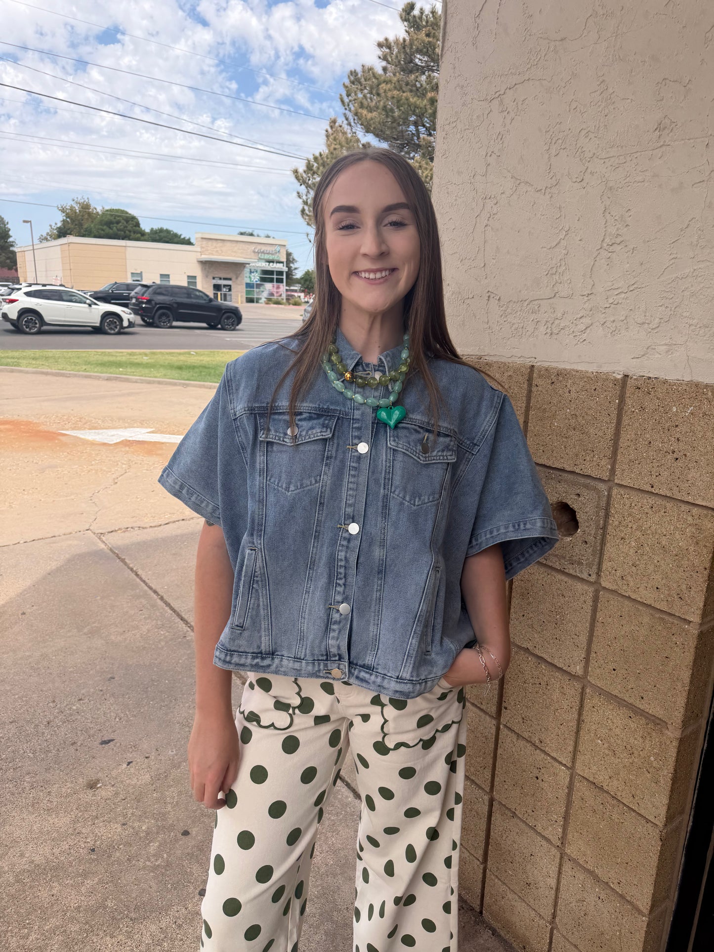 Denim Cape Top