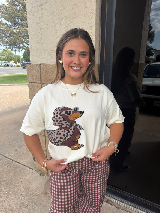 Dachsund Chic Sweater Top