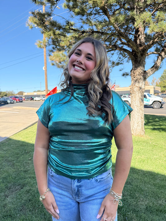 Emerald Shimmer Top