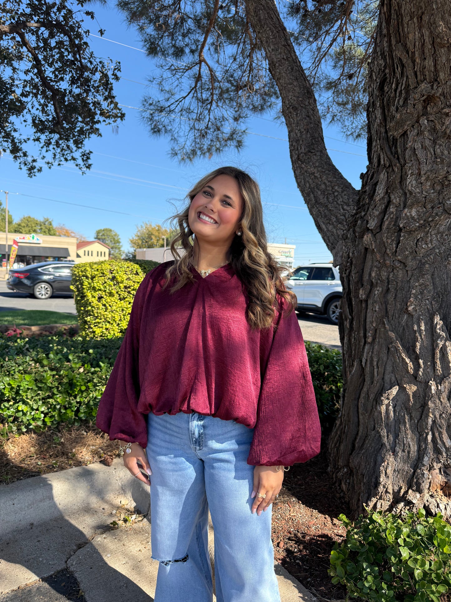 Soft Spoken Top - Burgundy