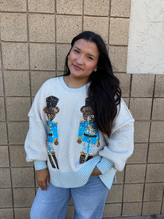Bear-y Merry Christmas Sweater - BLUE