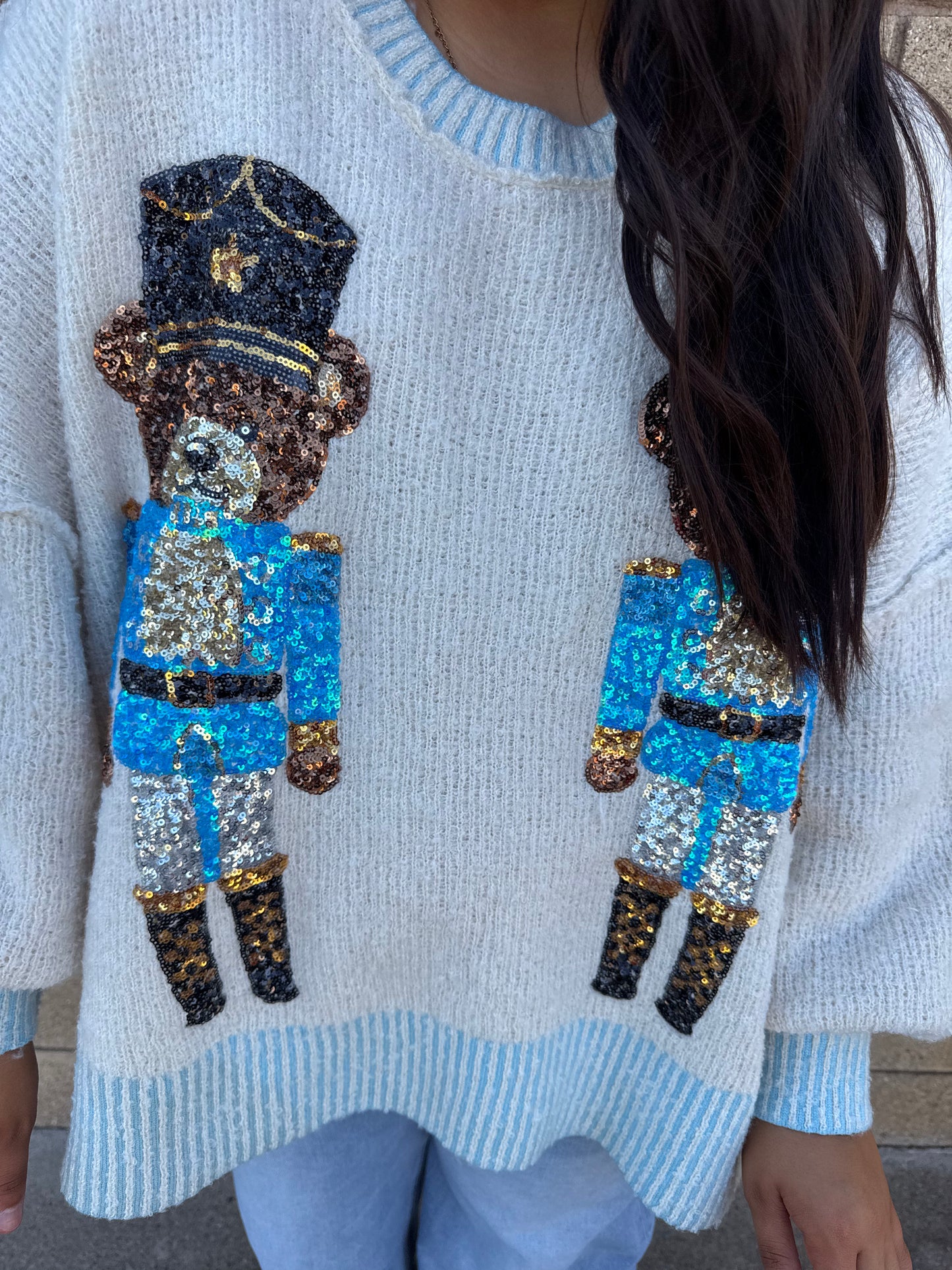 Bear-y Merry Christmas Sweater - BLUE