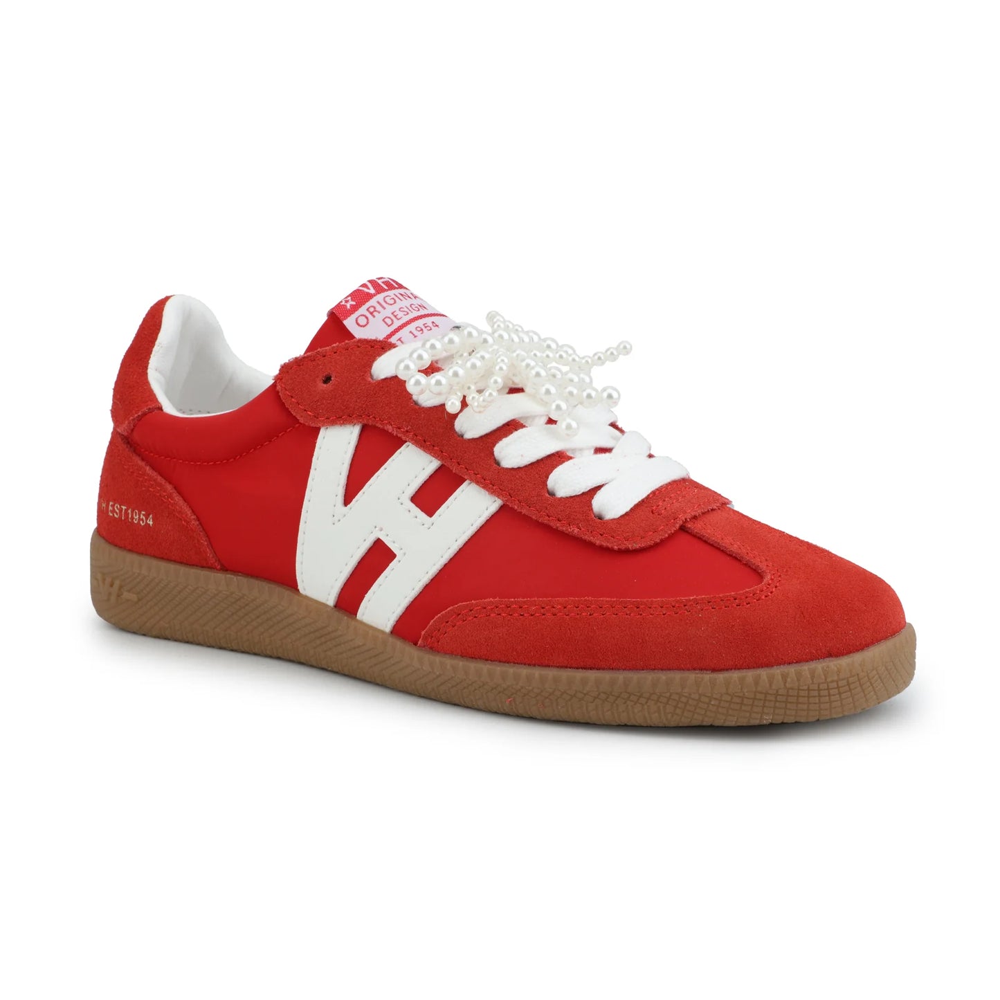Red Nadia Sneakers by Vintage Havanna featuring stylish design and comfortable fit, perfect for casual wear.