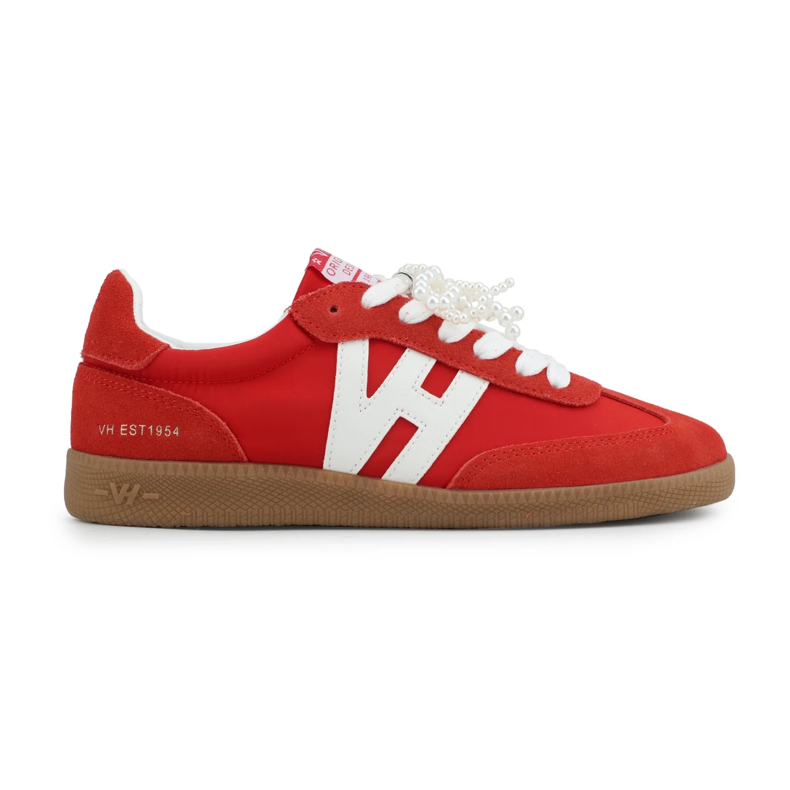 Red Nadia Sneakers by Vintage Havanna featuring classic design and comfortable fit, shown on a clean background.