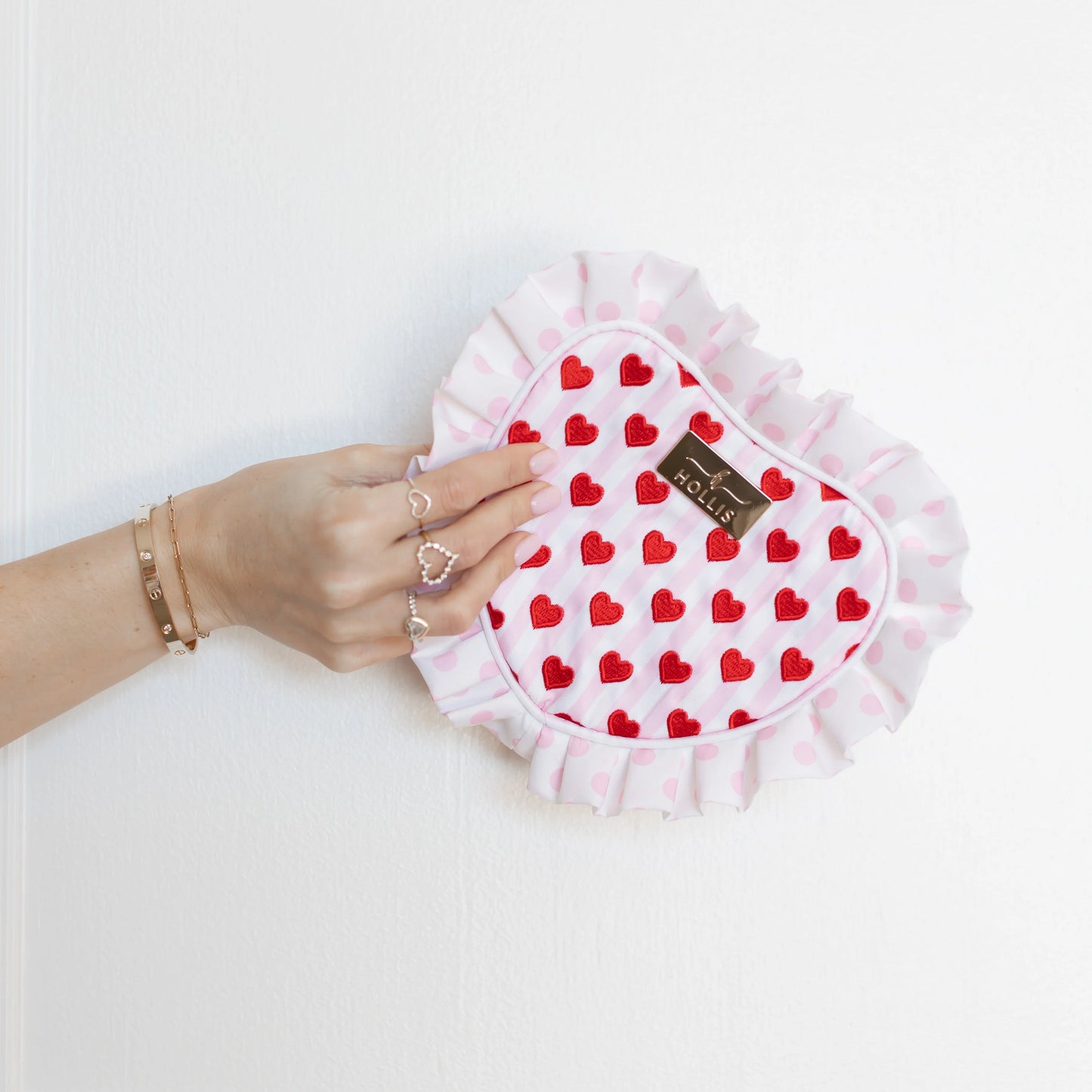 HOLLIS Ruffle Heart Pouch