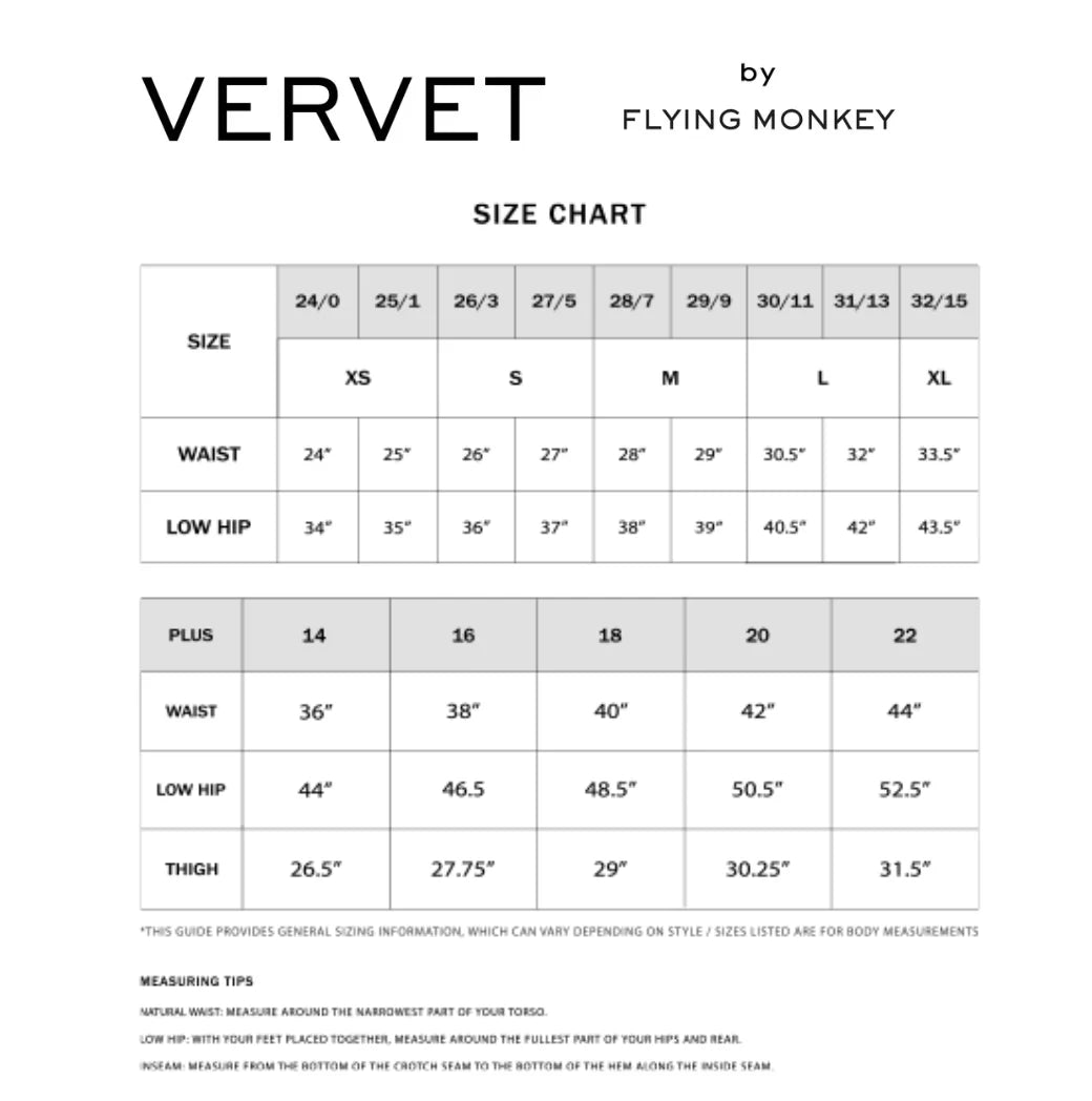 Vervet Outdone Tummy Control High Rise Wide Leg Jeans