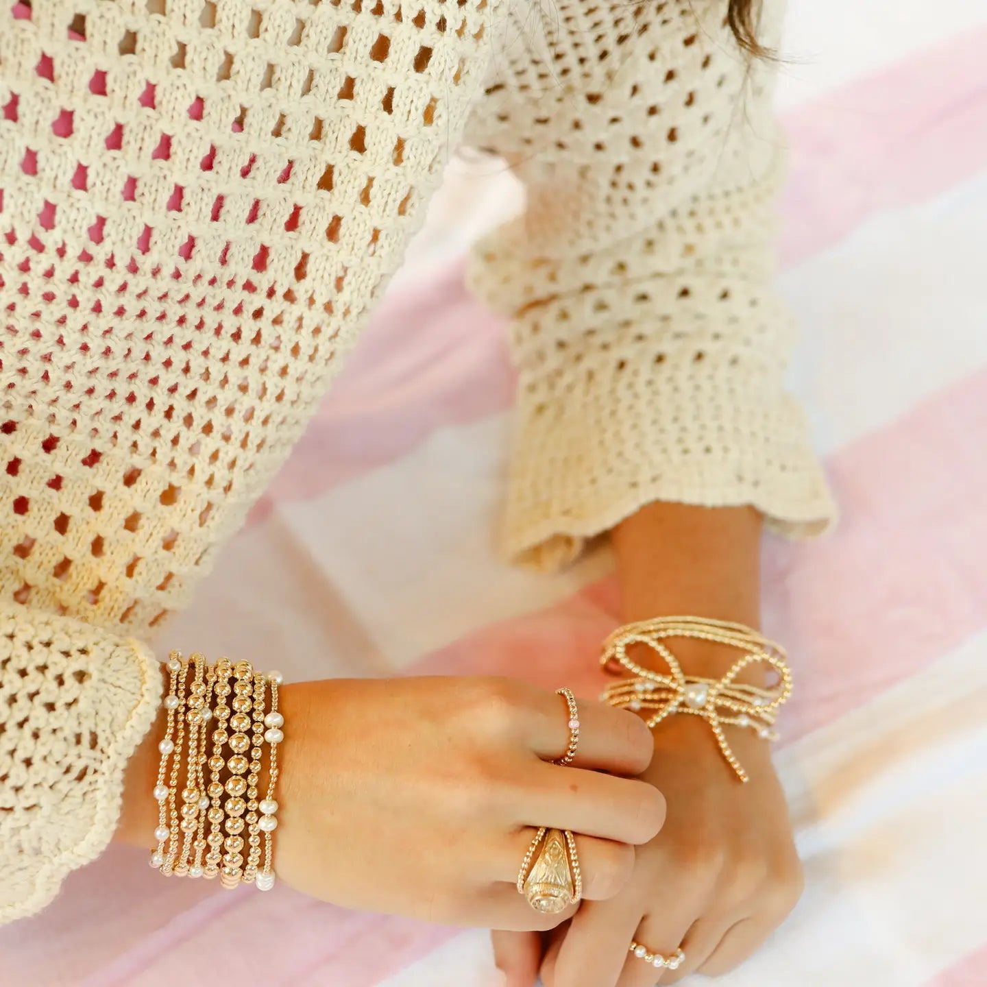 June Pearl Bracelet - Beaded Blondes - Torque Fashion