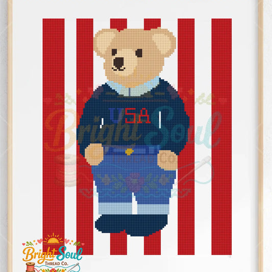 Bright Soul Thread large Stitch Kit with colorful threads and sewing tools arranged neatly on a white background.