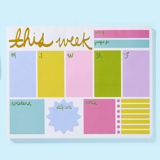 Taylor Elliott This Week Planner with organized weekly layout and colorful design for effective scheduling and time management.