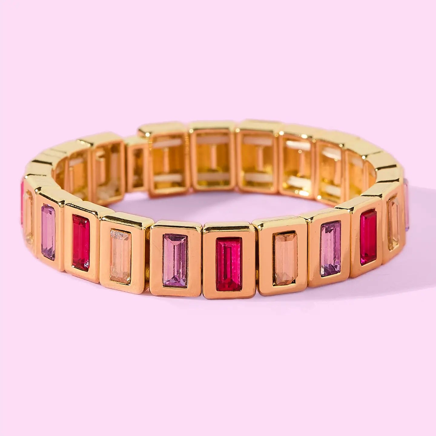 For Fun Pink/Purple Stretch Bracelet - Taylor Elliot